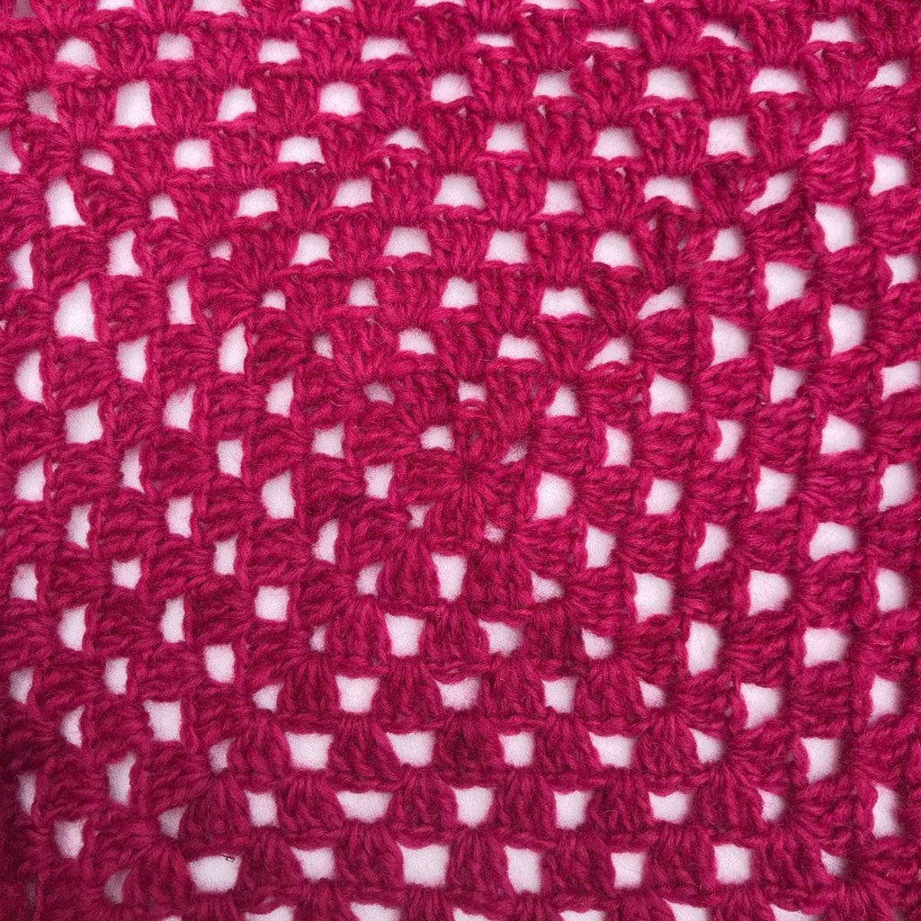 Bohemian Granny Square Crochet Cardigan Pattern - Deep Berry