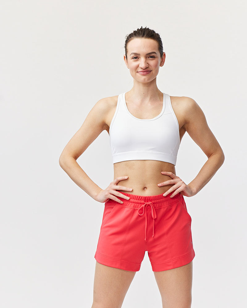 99er Padded Sports Bra with Hexagonal Crossover Back Detail - Image 7