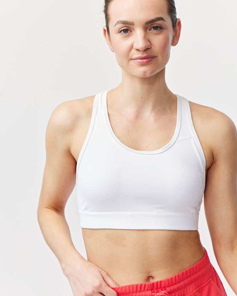 99er Padded Sports Bra with Hexagonal Crossover Back Detail - Image 5