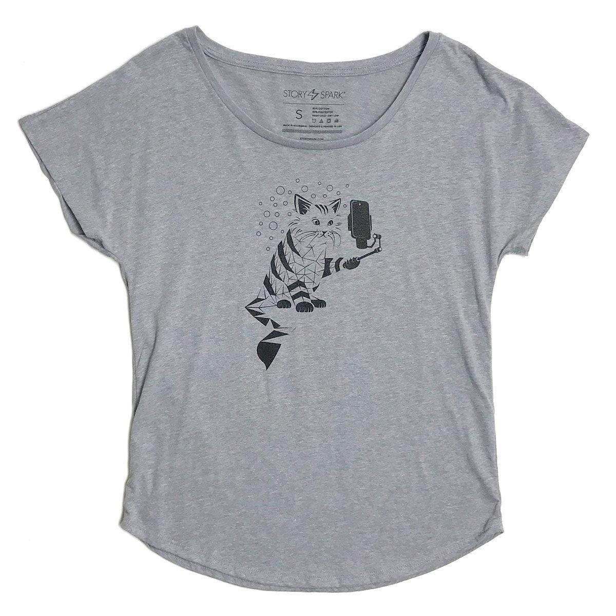Women's Snap Cat Dolman Shirt