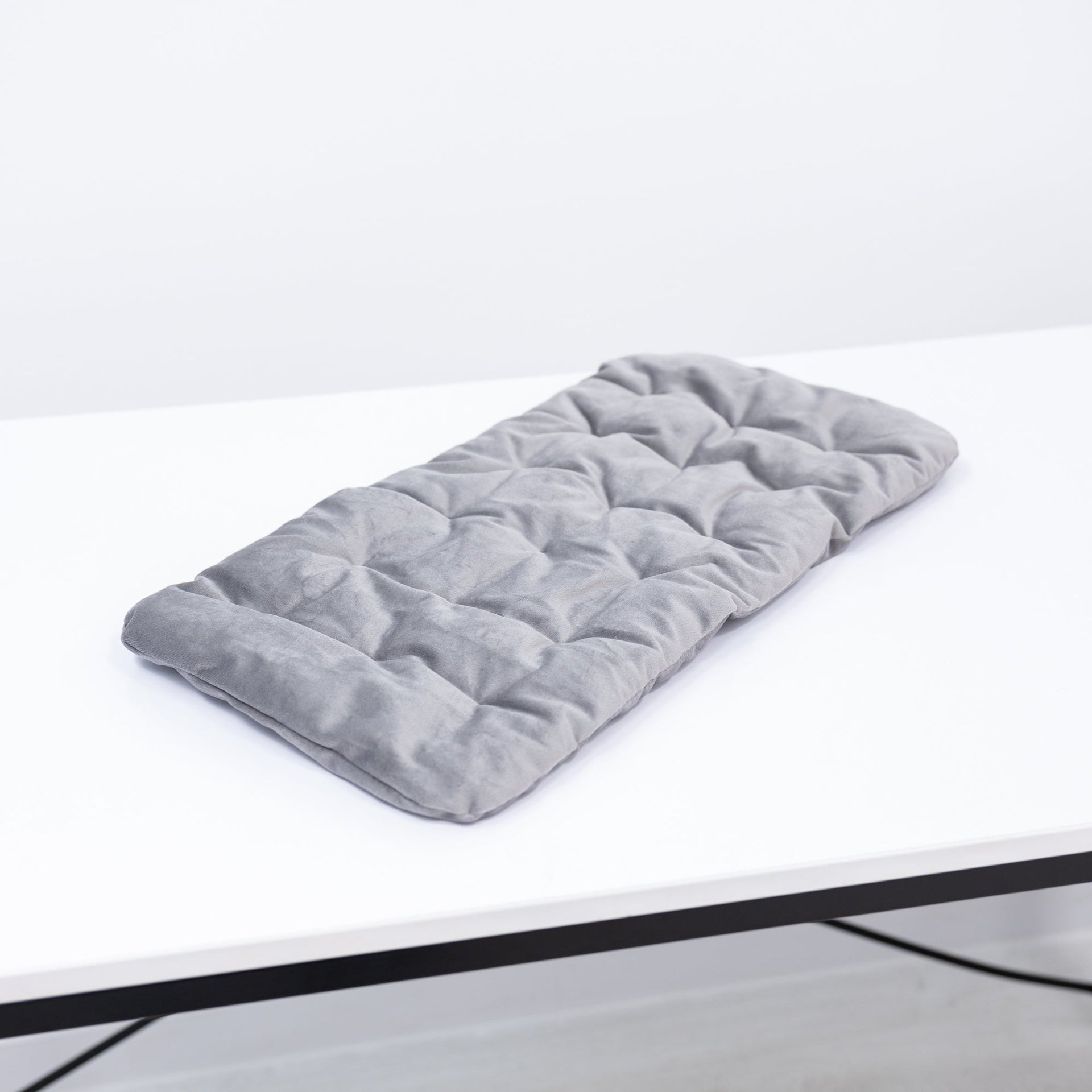 Plush Sleeping Cat Pillow in Gray for Feline Comfort and Support