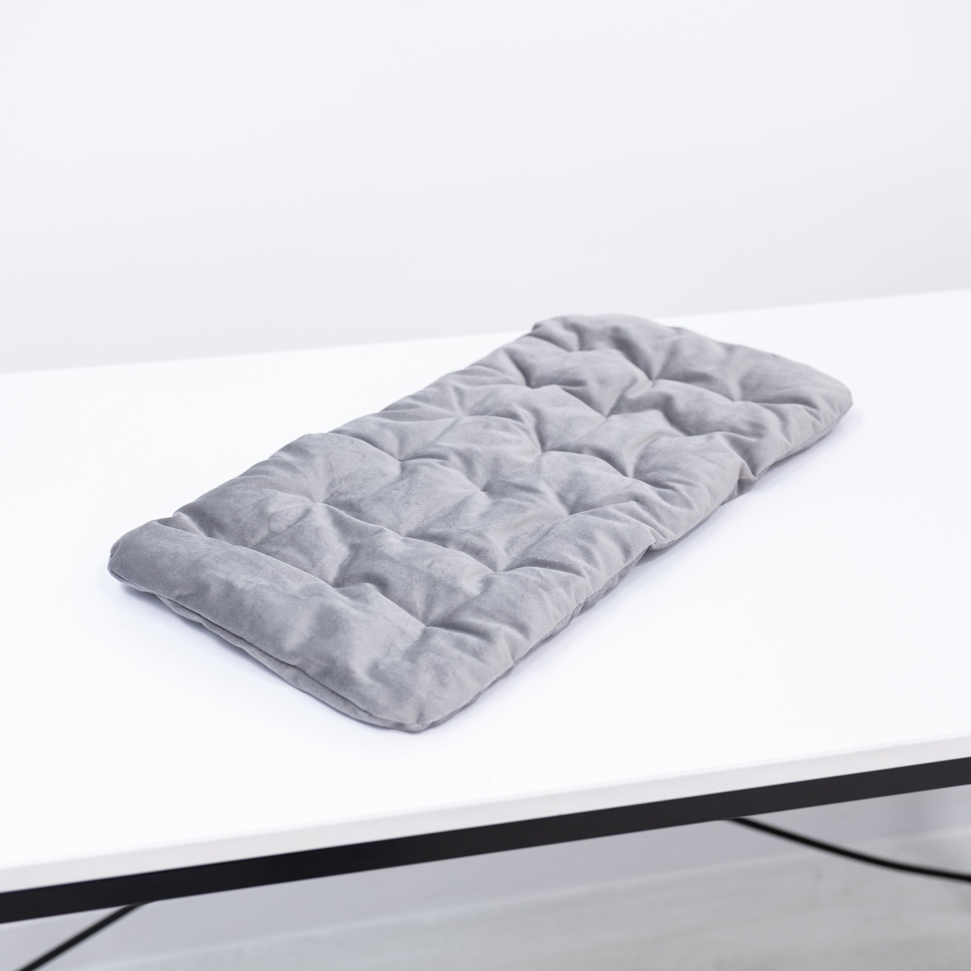 Plush Sleeping Cat Pillow in Gray for Feline Comfort and Support