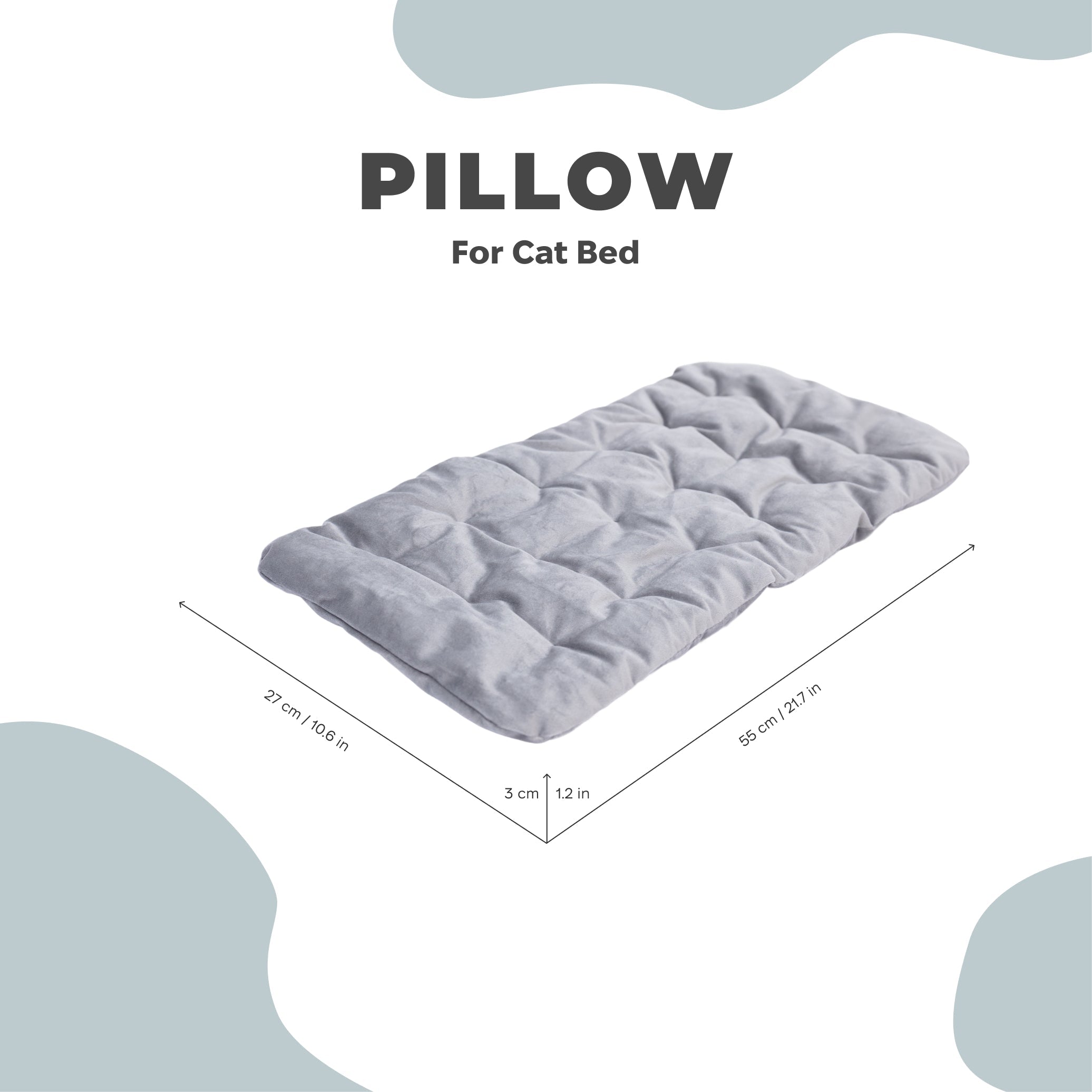 Plush Sleeping Cat Pillow in Gray for Feline Comfort and Support