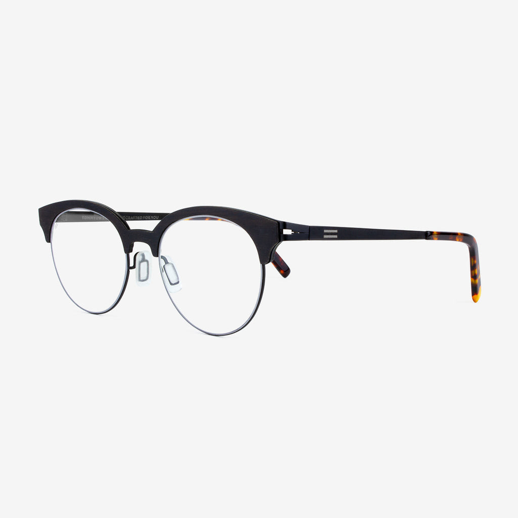 Grayton Round Wood and Metal Eyeglasses for Men and Women