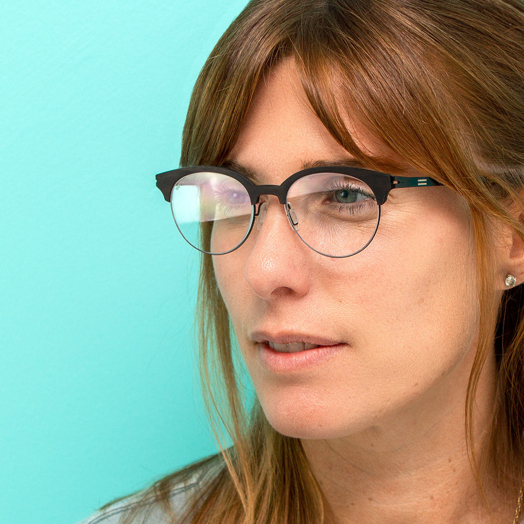 Grayton Round Wood and Metal Eyeglasses for Men and Women