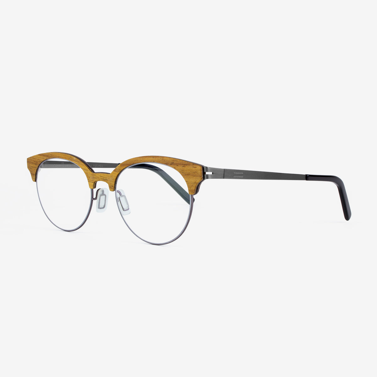 Grayton Round Wood and Metal Eyeglasses for Men and Women