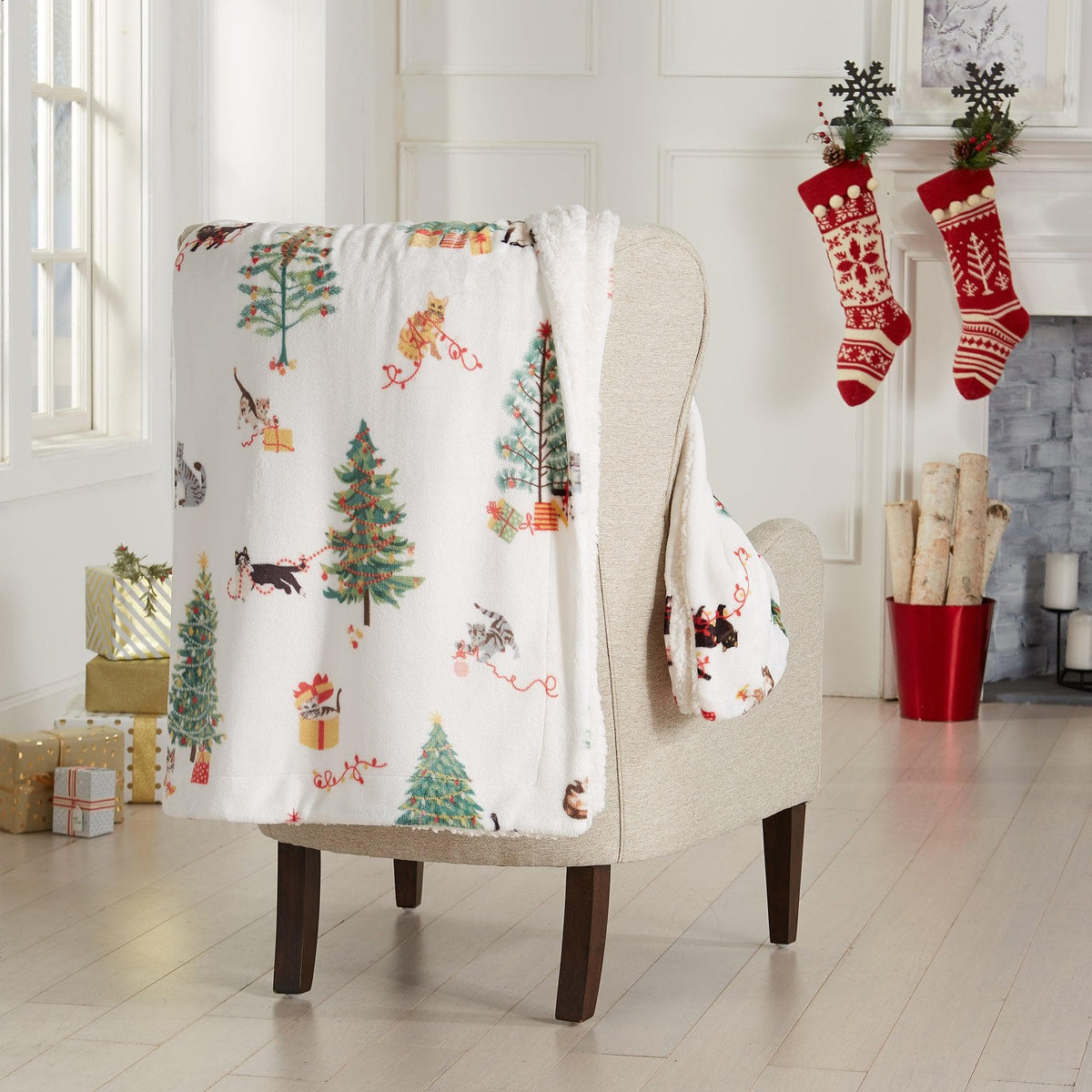Holiday Sherpa Throw - Esmay Collection