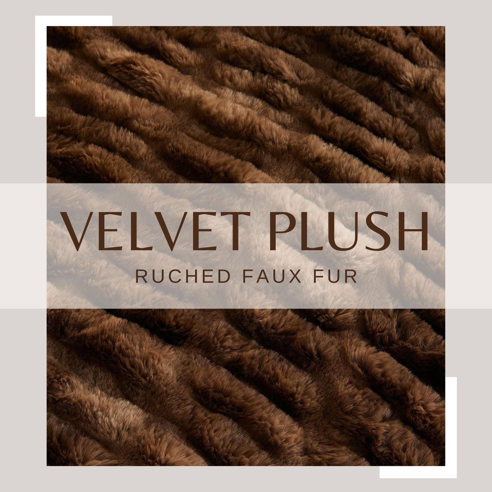 Ruched Faux Fur Throw Blanket - Alondra Collection