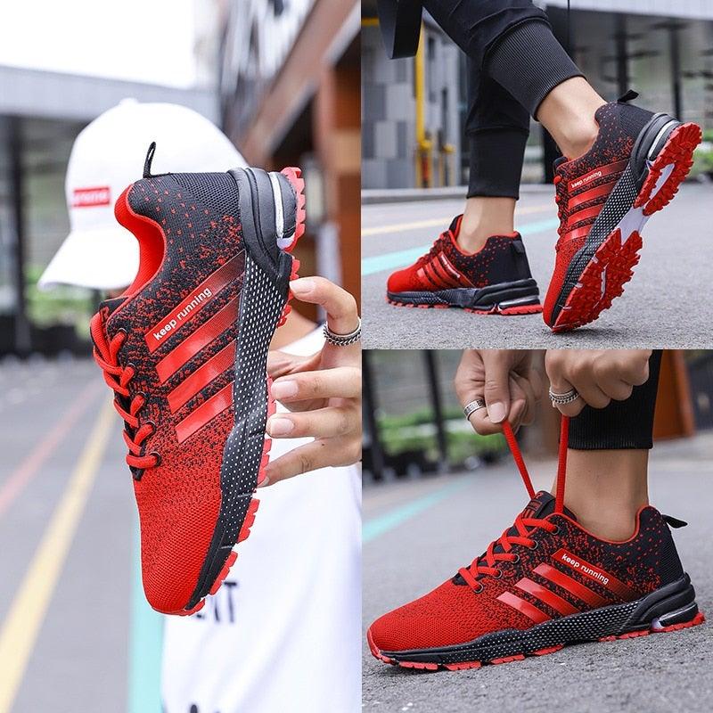Green Lightweight Men’s Running Sneakers for Marathon & Outdoor
