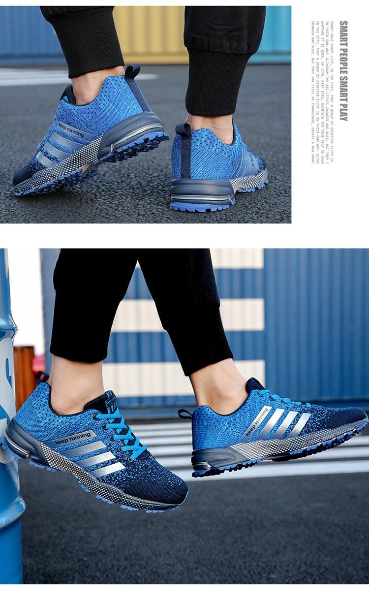 Green Lightweight Men’s Running Sneakers for Marathon & Outdoor