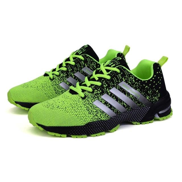 Green Lightweight Men’s Running Sneakers for Marathon & Outdoor