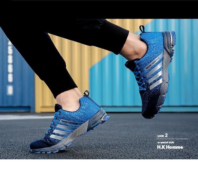 Green Lightweight Men’s Running Sneakers for Marathon & Outdoor