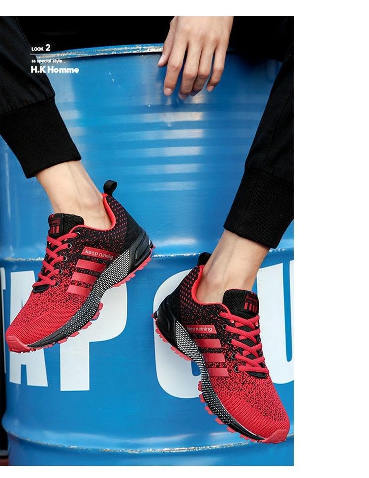 Green Lightweight Men’s Running Sneakers for Marathon & Outdoor