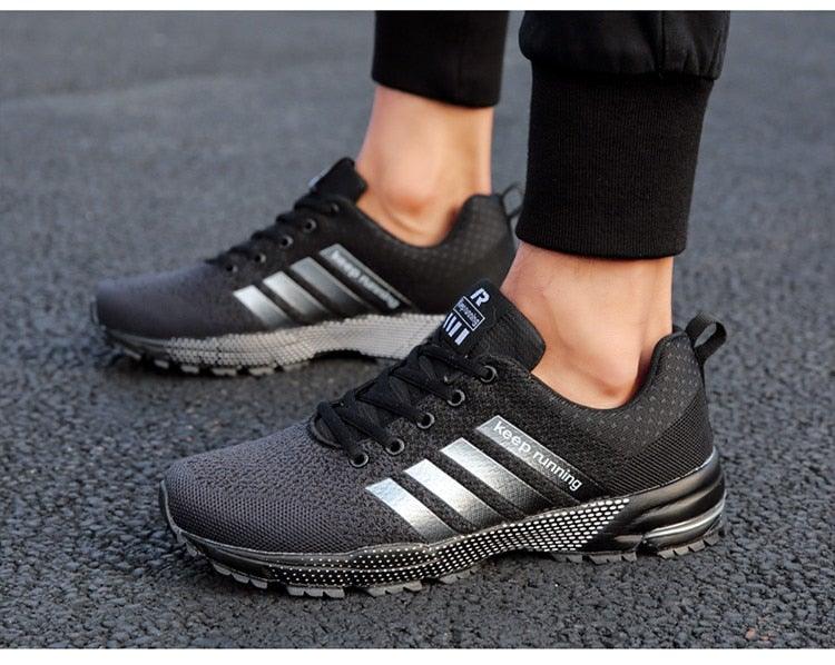 Green Lightweight Men’s Running Sneakers for Marathon & Outdoor
