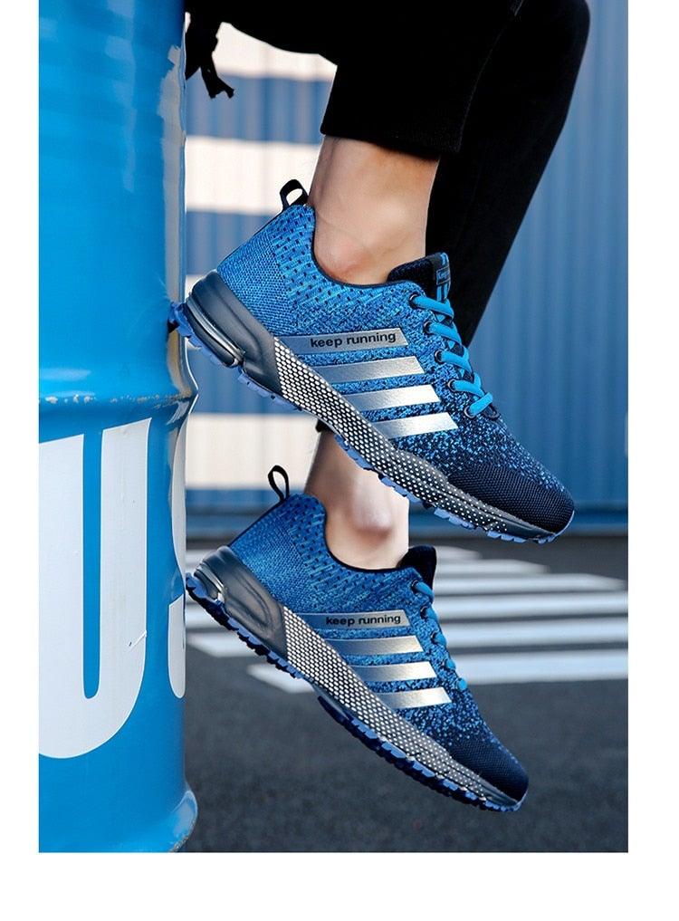 Green Lightweight Men’s Running Sneakers for Marathon & Outdoor