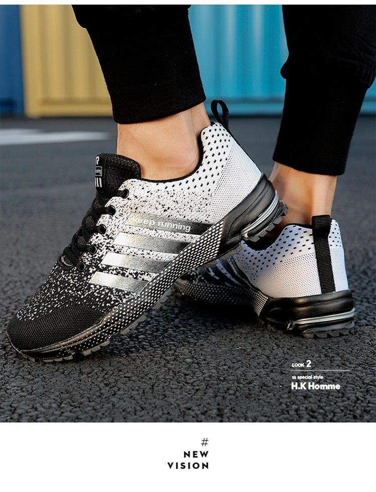 Green Lightweight Men’s Running Sneakers for Marathon & Outdoor