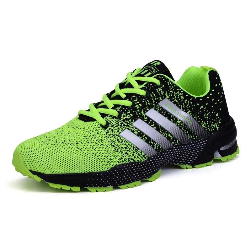 Green Lightweight Men’s Running Sneakers for Marathon & Outdoor