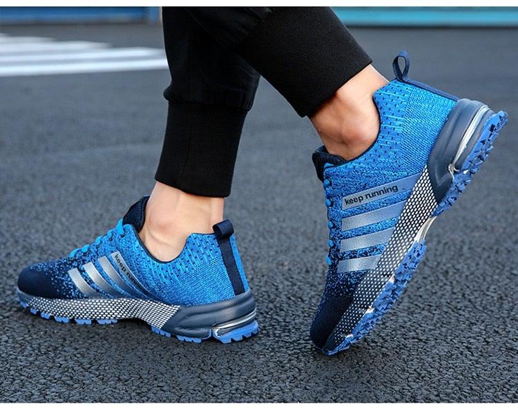 Green Lightweight Men’s Running Sneakers for Marathon & Outdoor