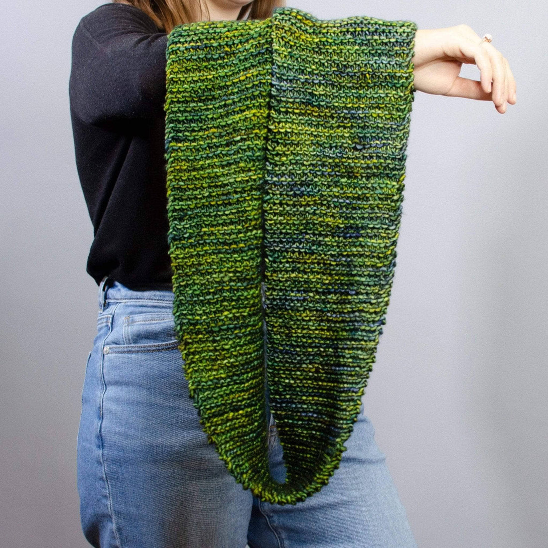 Green Goddess Infinity Scarf DIY Knit Kit with Malabrigo Yarn