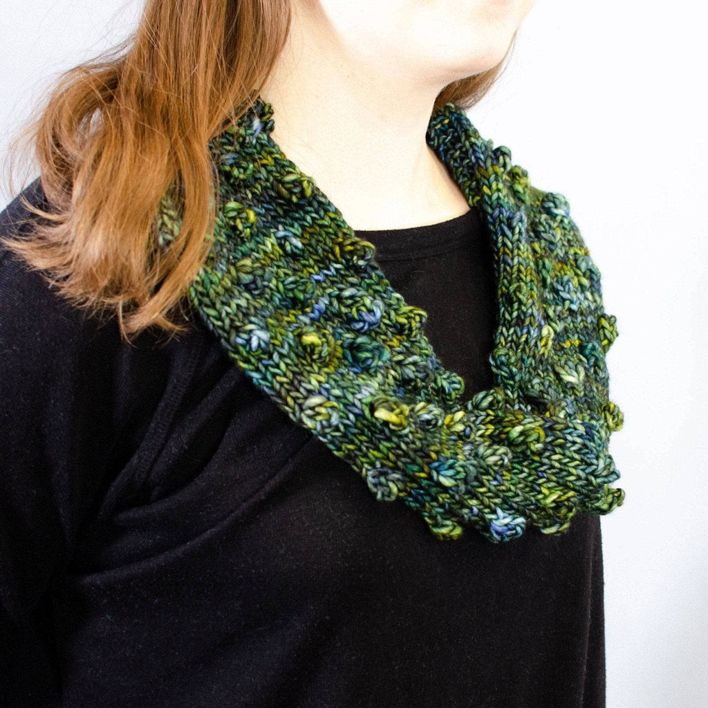 Green Goddess Infinity Scarf DIY Knit Kit with Malabrigo Yarn