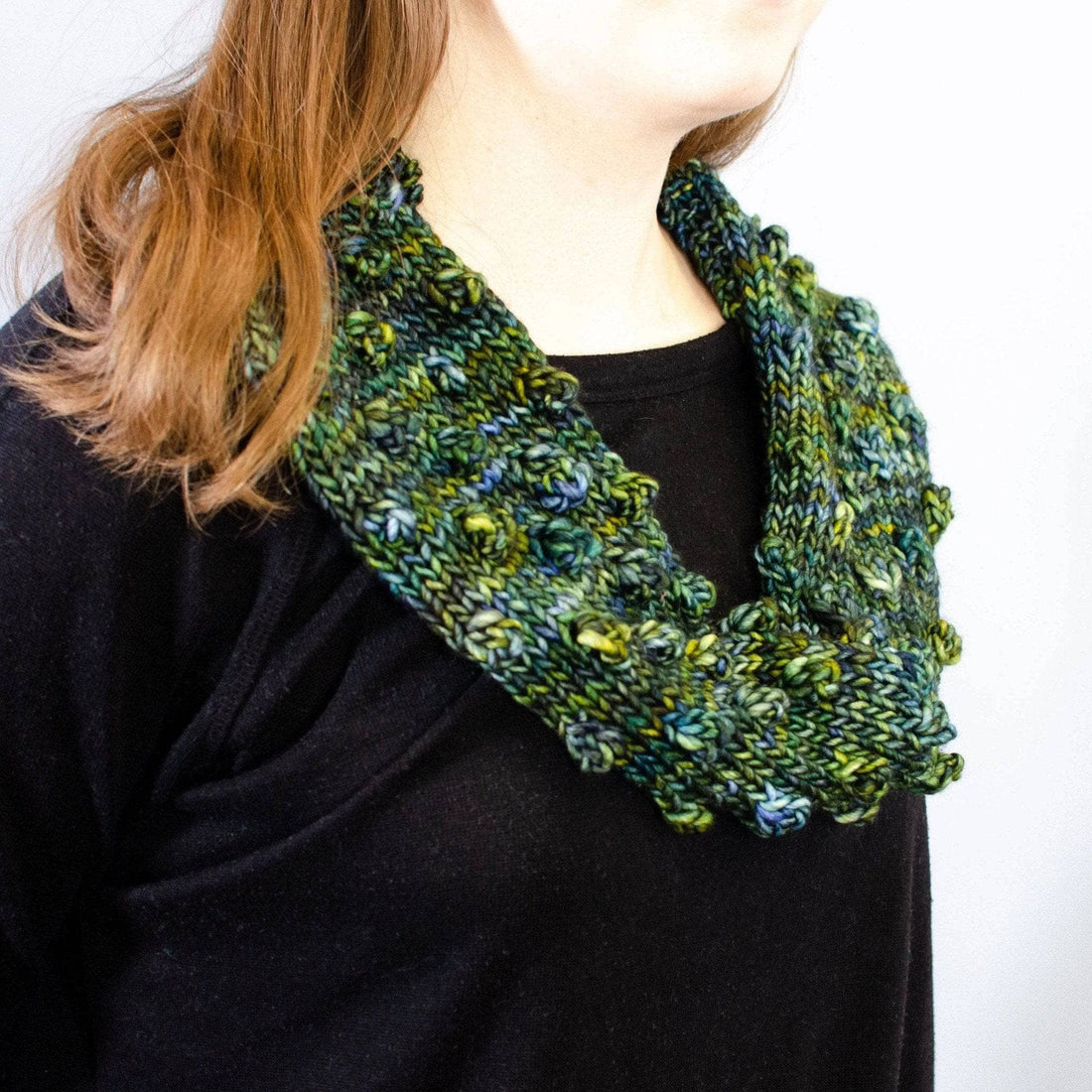 Green Goddess Infinity Scarf DIY Knit Kit with Malabrigo Yarn