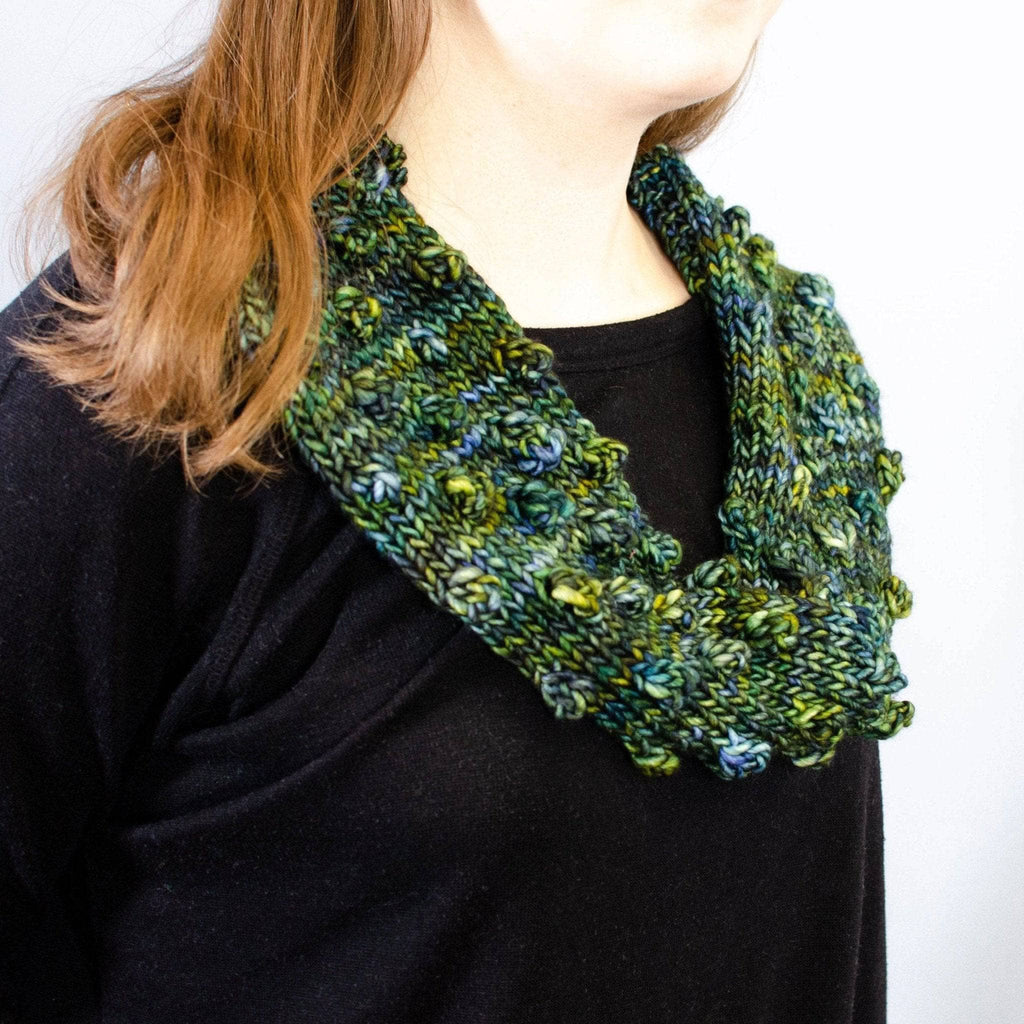 Green Goddess Infinity Scarf Knit Pattern - Versatile DIY Project