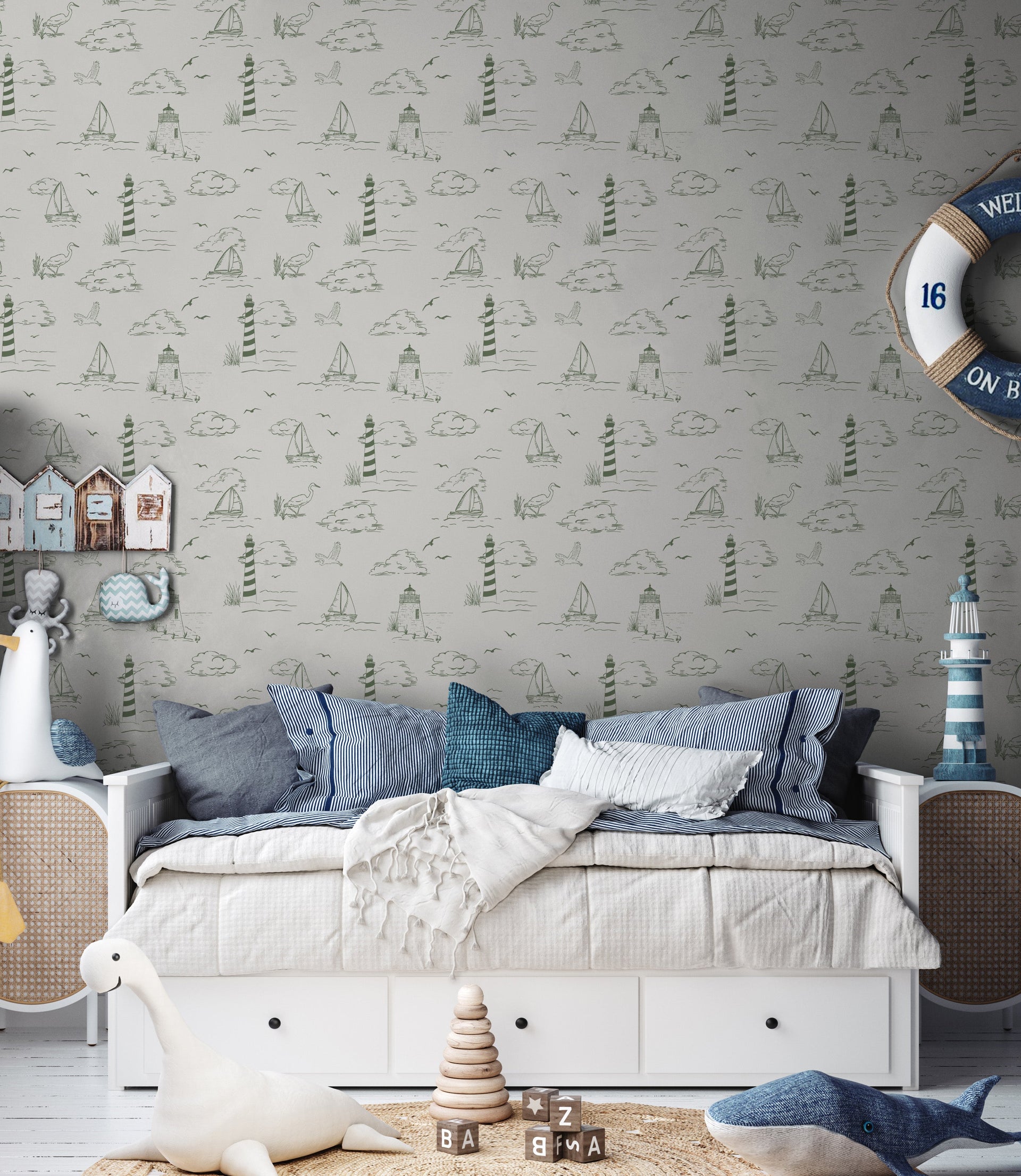 Brant Coastal Wallpaper - Traditional Nautical Design