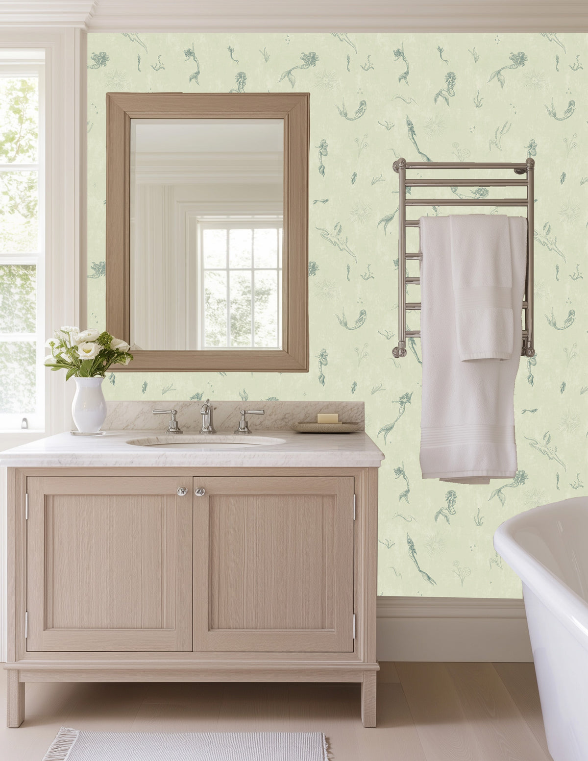 Aquatta Wallpaper by Naturally Antique