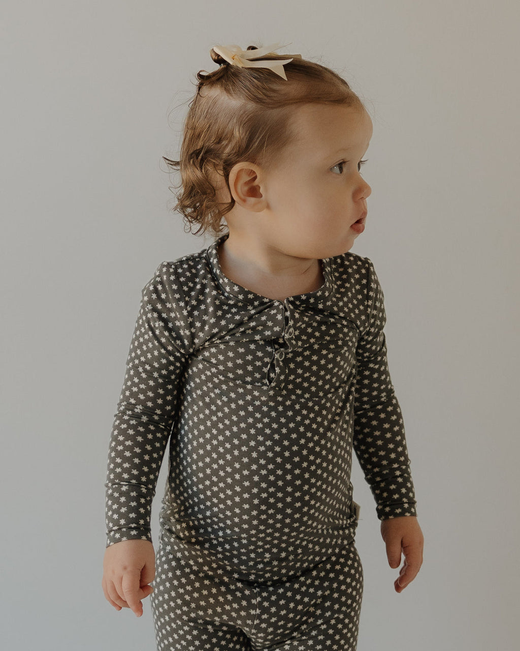 Bamboo Two Piece Pajamas | Green Flowers