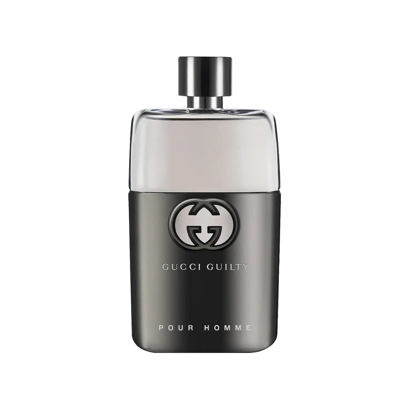 3 oz bottle of modern woody and citrus men's fragrance in grey and silver packaging