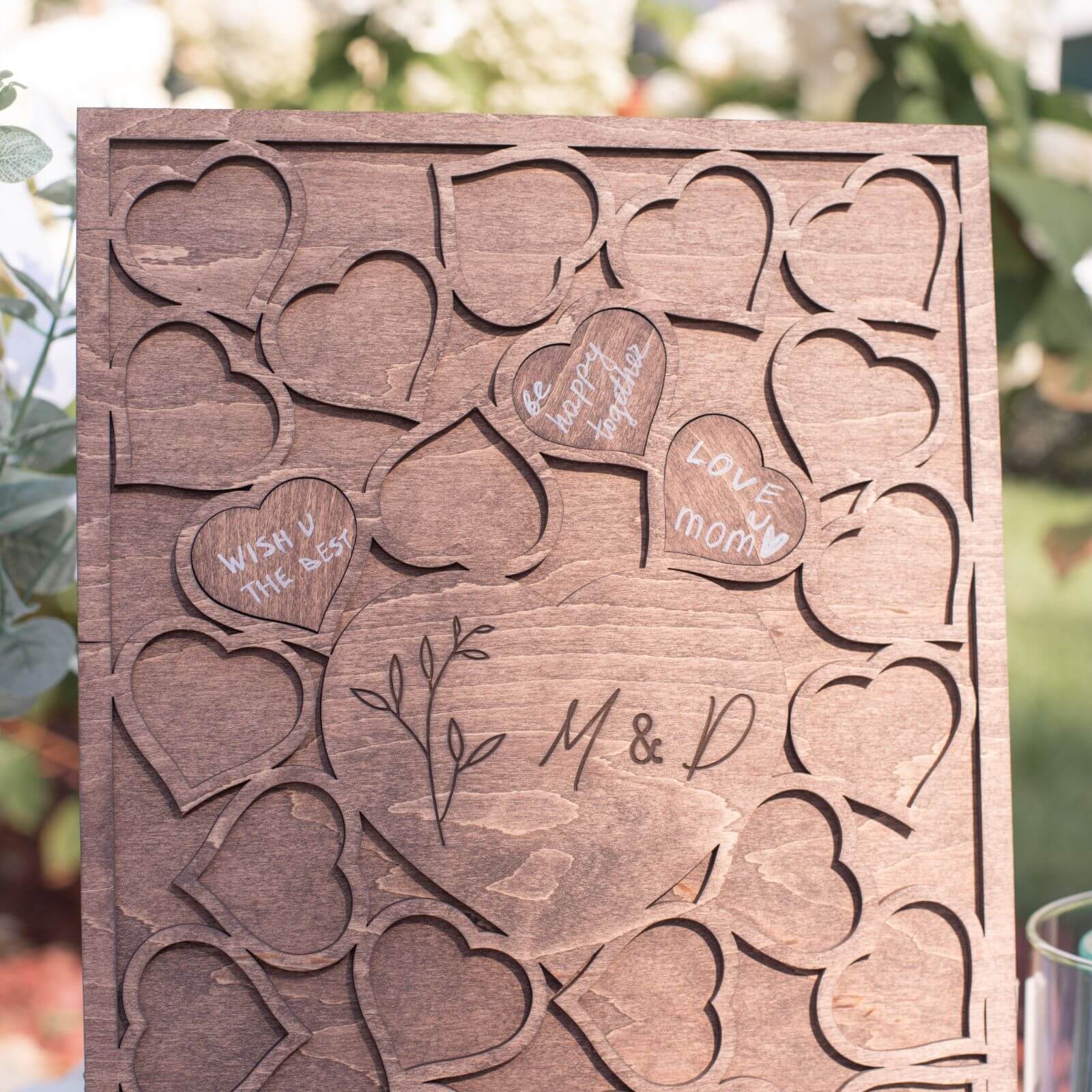 Rustic Wood Alternative Wedding Guest Book - Minimalist Decor