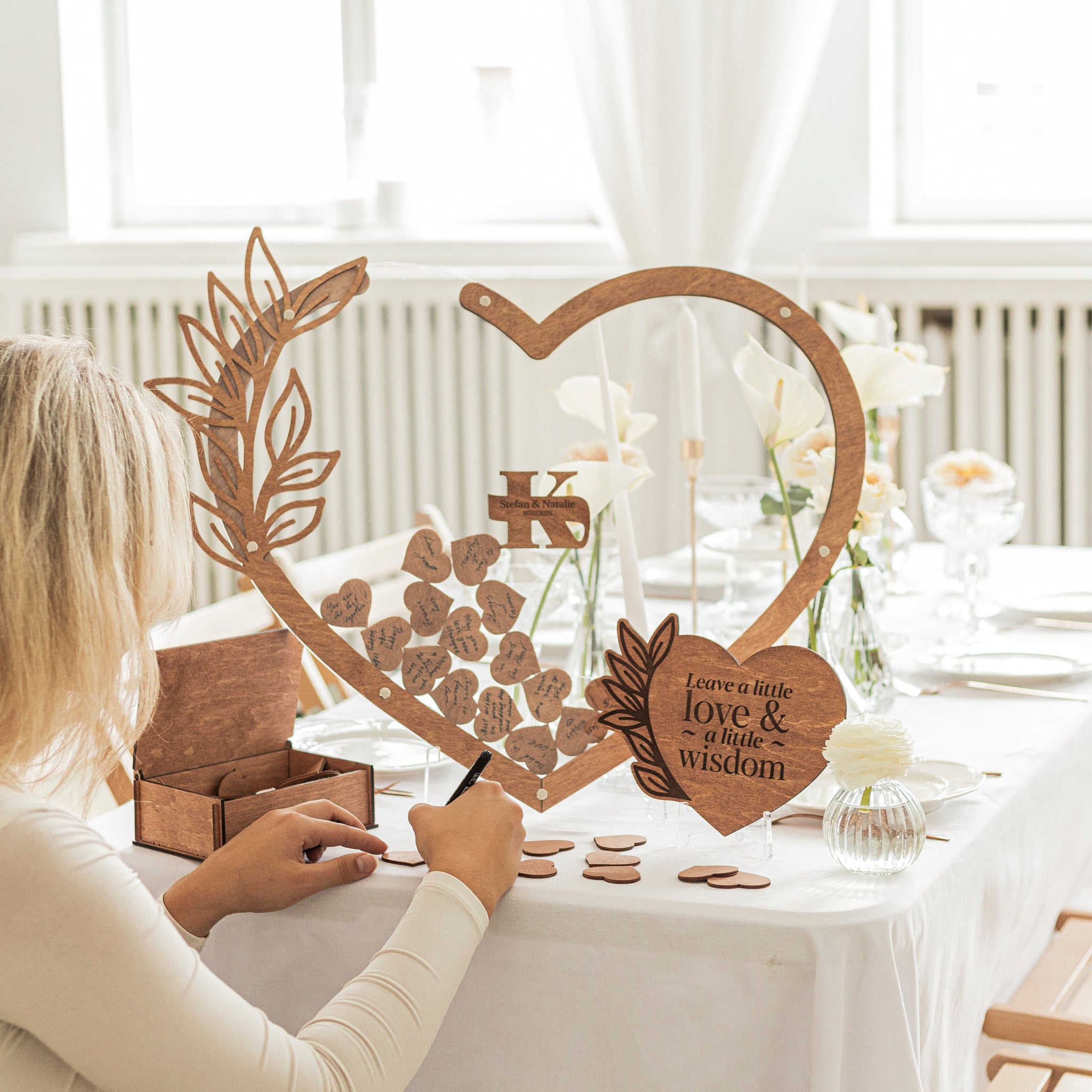 Memory Sign Acrylic Heart Wedding Memorial Decor