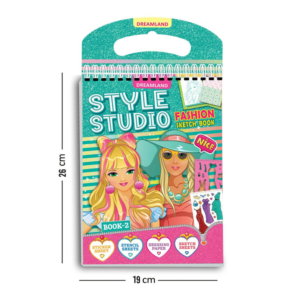 Style Studio Fashion Sketch Activity Book 2 for Girls Ages 4-8