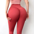 Women's High Waisted Gym Purple Yoga Pants Fitness Leggings
