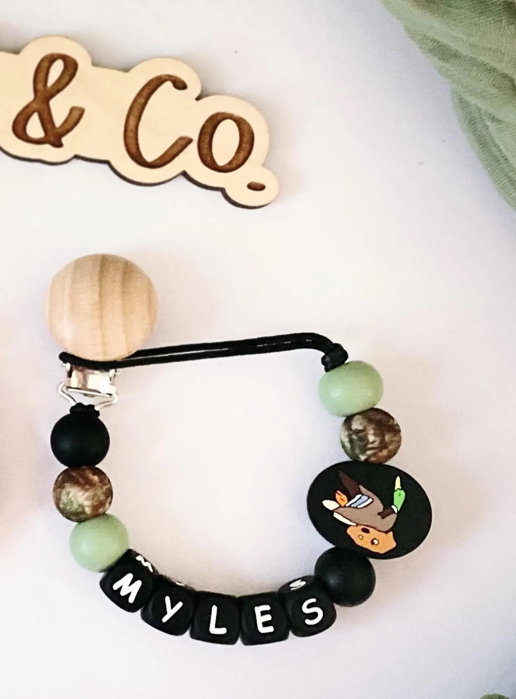 Hunting Dog Pacifier Clip