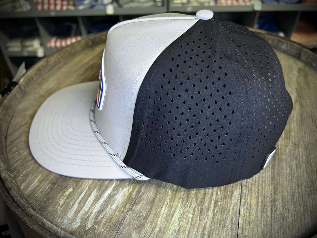 H2O Water-Resistant Bass Hat Grey/Black