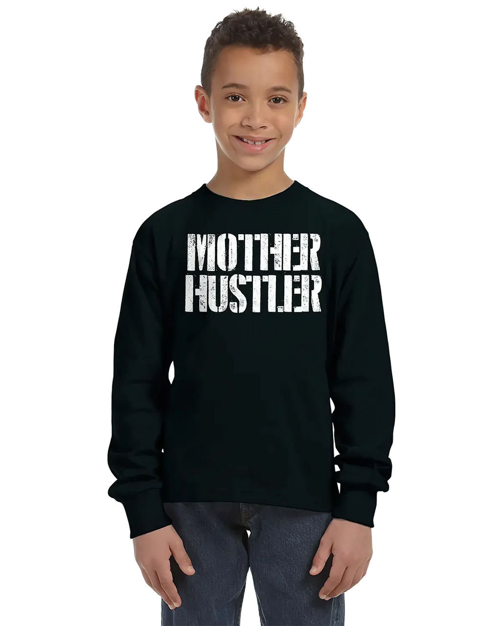 Mother Hustler Unisex Kids Long Sleeve T-Shirt