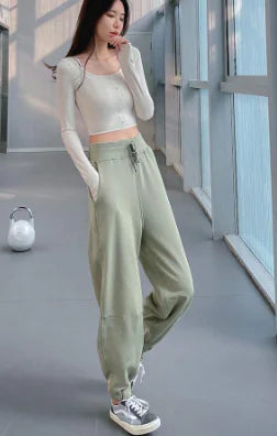 Women's Loose Print Sweatpants and Hoodie Set