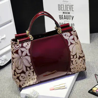 Genuine Leather Handbag for Middle-aged Women