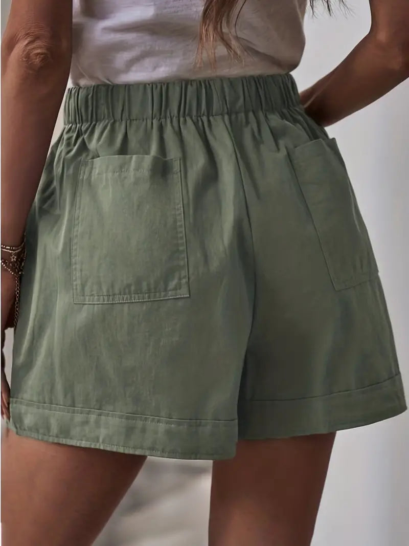 Women's High-Waisted Drawstring Shorts with Side Pockets - Image 15