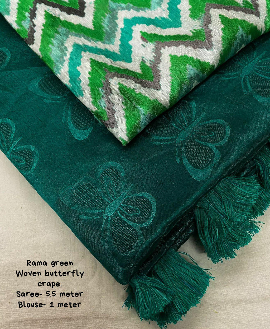 Rama Silk Blend Ethnic Motifs Saree with Unstitched Blouse - Hiral Fashion