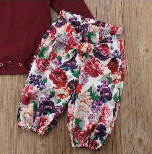Floral Style 3-Piece Set for Kids with Headband