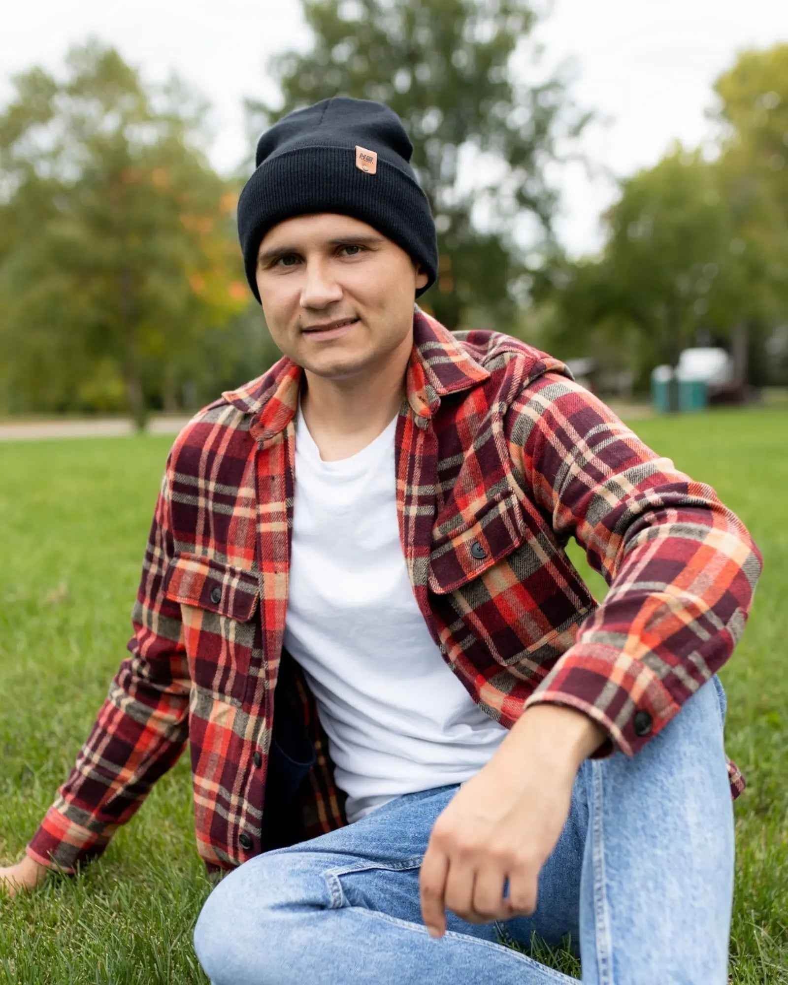 HAAKWEAR Traditional Midnight Black Beanie | Classic Cuffed Knit Hat | Made in USA