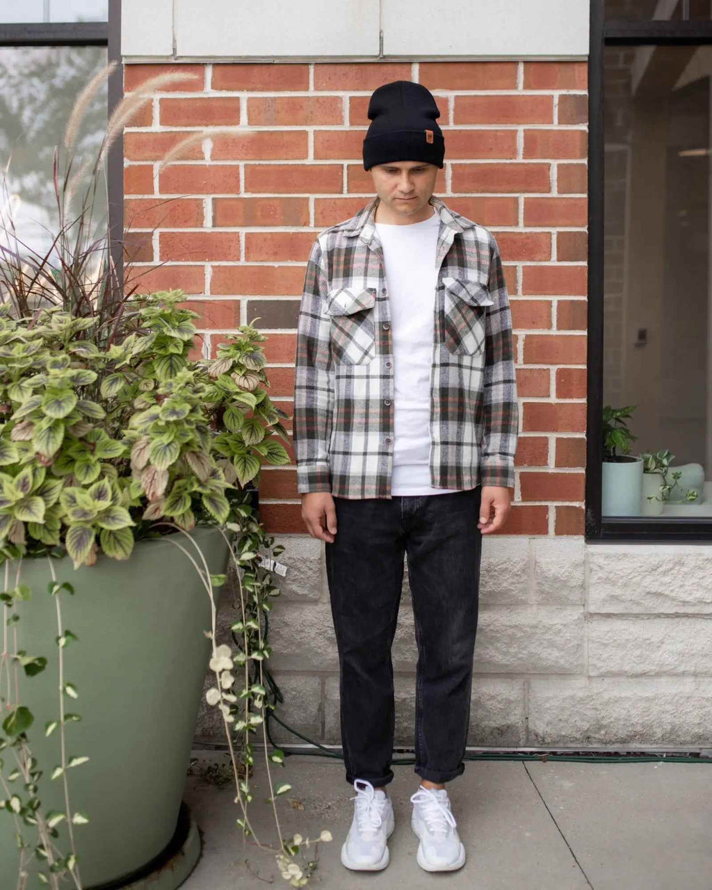 HAAKWEAR Traditional Midnight Black Beanie | Classic Cuffed Knit Hat | Made in USA