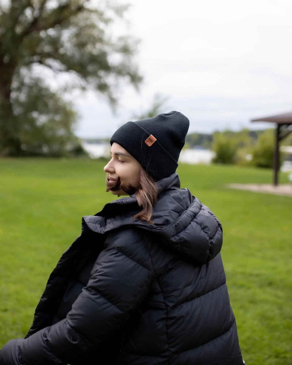 HAAKWEAR Traditional Midnight Black Beanie | Classic Cuffed Knit Hat | Made in USA