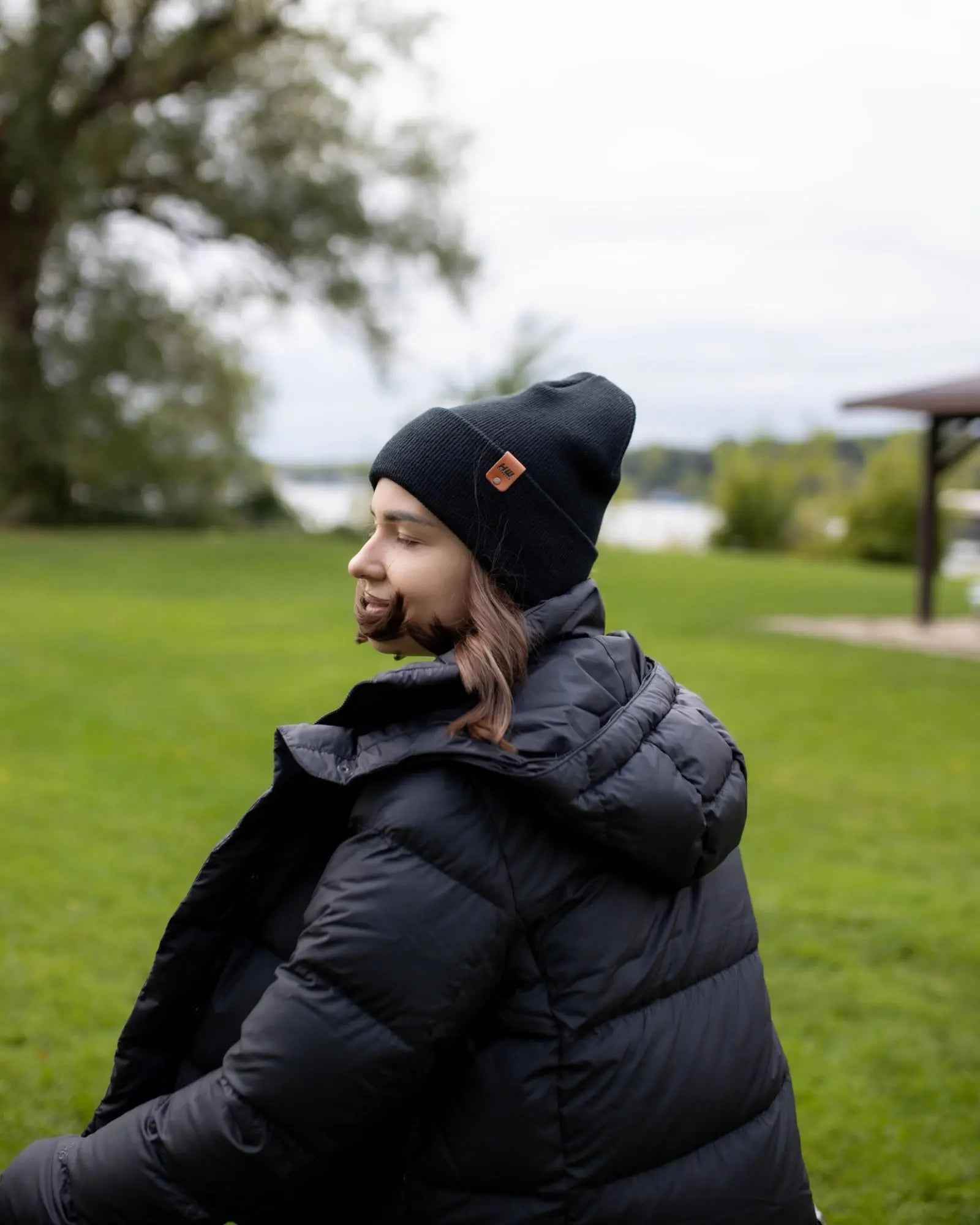 HAAKWEAR Traditional Midnight Black Beanie | Classic Cuffed Knit Hat | Made in USA