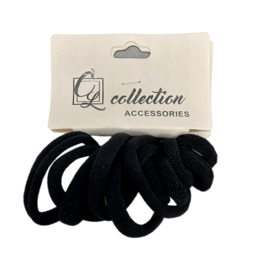 Minimalist black hair ties and headband set for versatile everyday hairstyling
