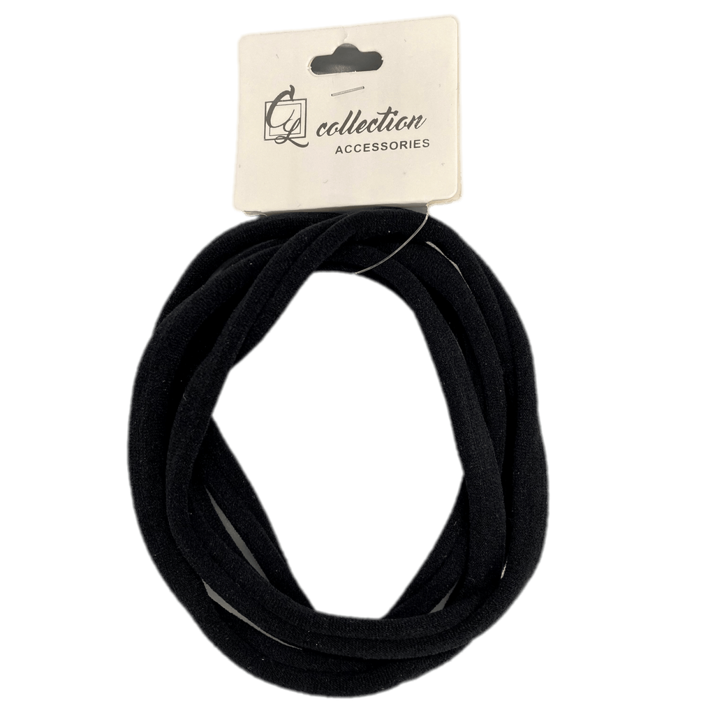Minimalist Black Hair Ties and Headbands Set for Everyday Wear