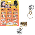 Set of 6 gold-toned hair braid rings and decorative braid tubes for styling hair