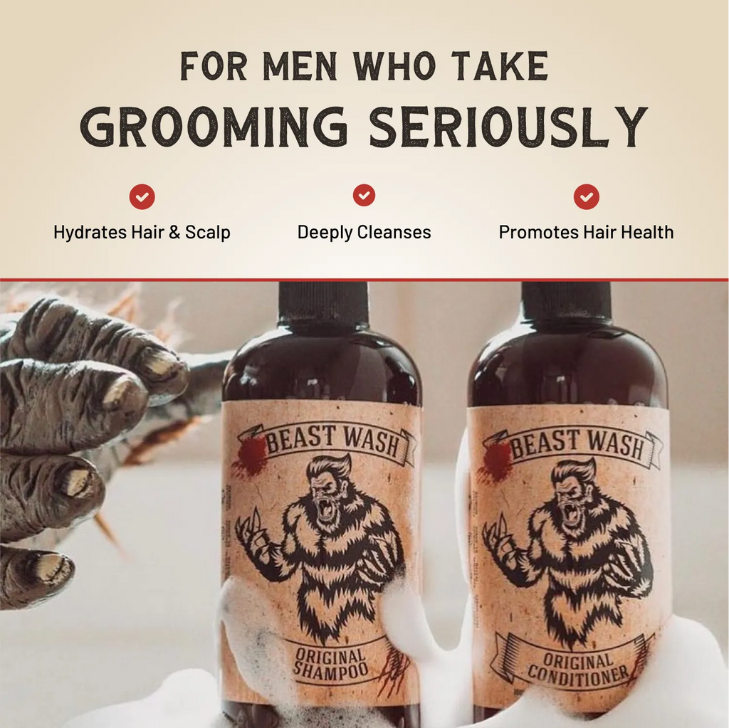 Beast Wash Organic Shampoo and Conditioner Hair Cleaning Kit 16oz - Image 7